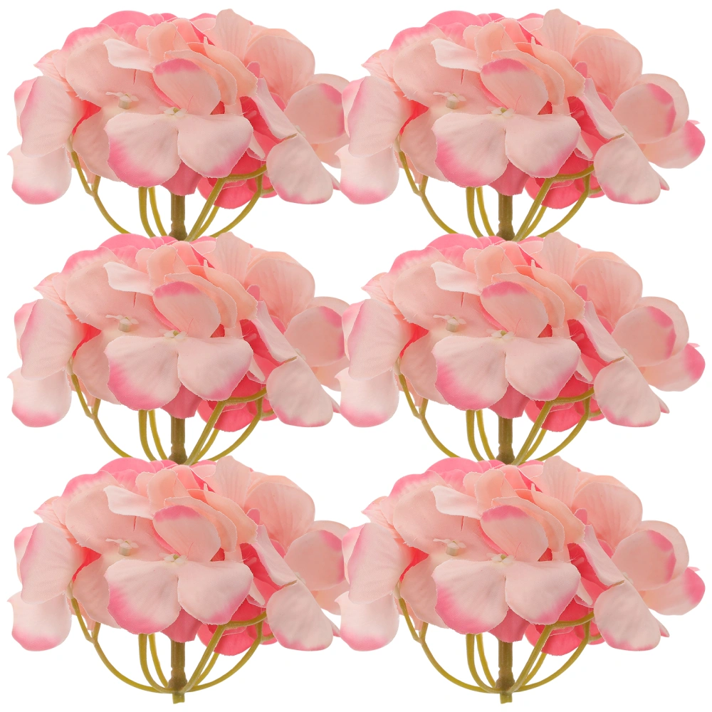 6pcs Artificial Hydrangea Flowers Silk Hydrangea Flowers Artificial Flowers Heads