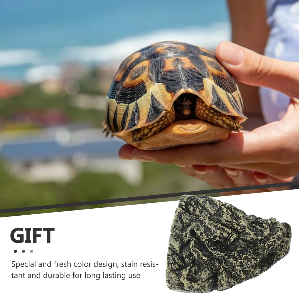 Home Natural Reptile Cave Vivid Reptile Hideout Terrarium Turtle Ramp Decor Reptile Accessory