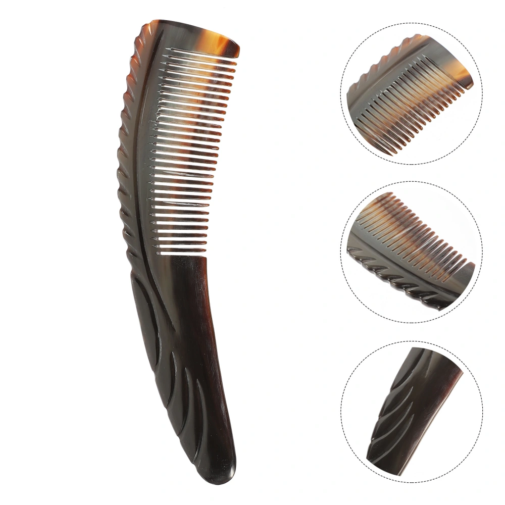 Natural Ox Horn Comb Comfortable Massage Scraping Comb Hair Massaging Tool Hair Accessory