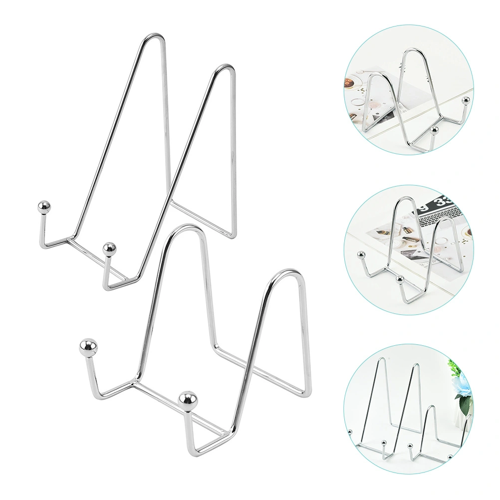 2pcs Multi-purpose Iron Holder Photo Phone Display Stand Tabletop Picture Stand