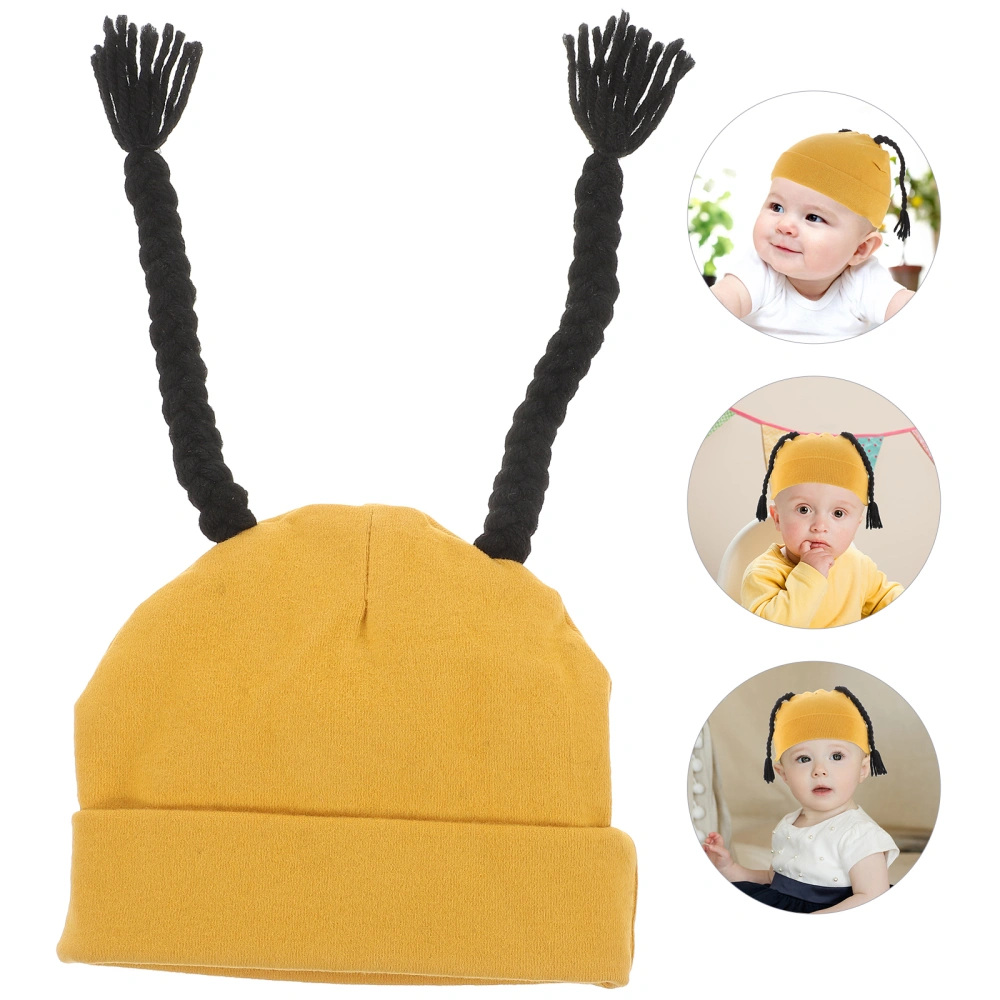 Braid Wig Hat Baby Winter Hat Knitted Wig Hat Toddlers Newborn Clothing Accessory