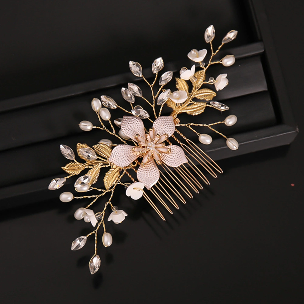 Flower Pearl Hair Comb Wedding Hair Comb Hair Accessories for Women Bridal