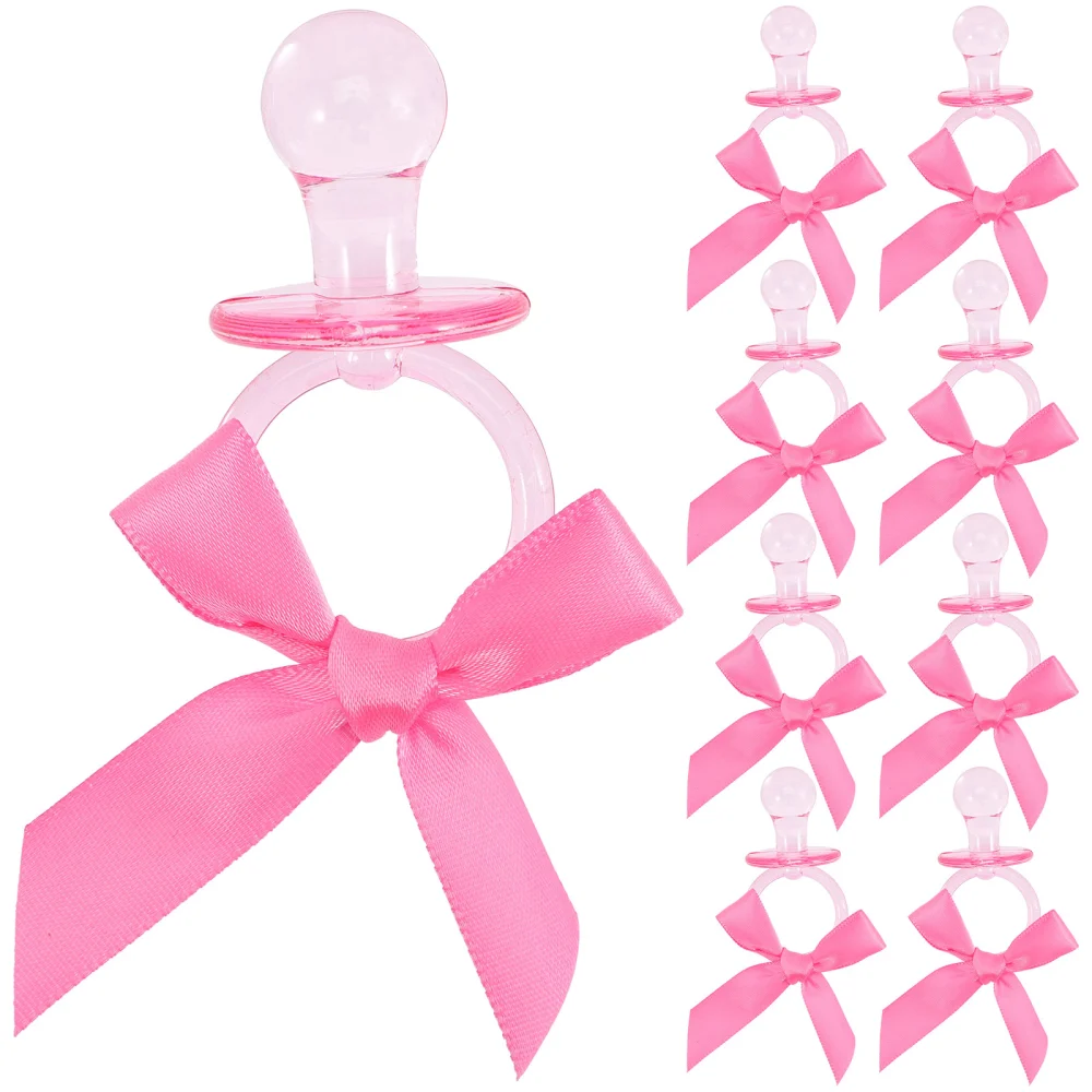 20Pcs Baby Pacifiers with Bow Baby Shower Party Favors Baby Shower Guest Prize Game Prize