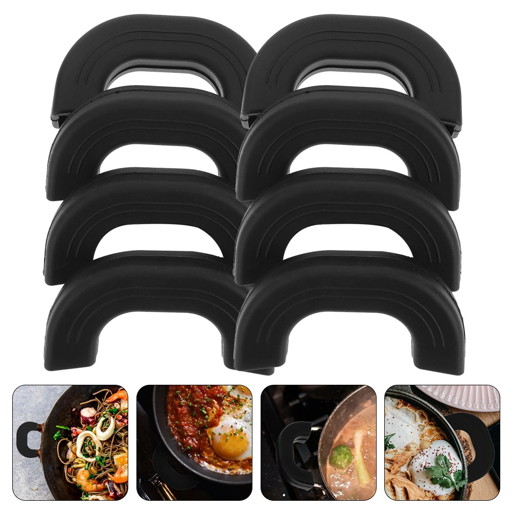 8Pcs Heat-resistant Pot Grip Covers Convenient Pot Handle Covers Kitchen Wok Grip Protectors