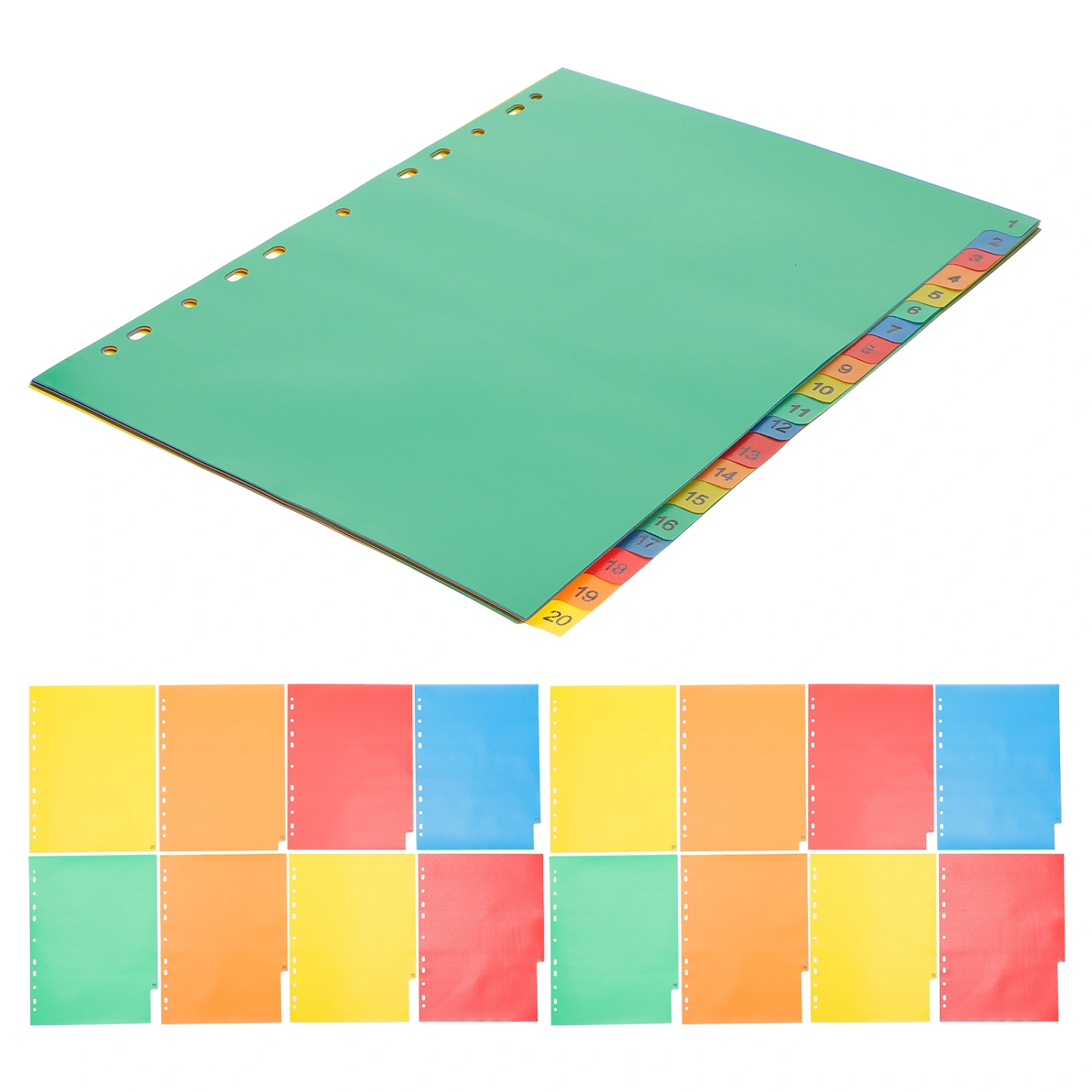 20 Sheets of Durable Refill Paper School Binder Dividers Notebook Paper Dividers Loose-Leaf Refill Paper