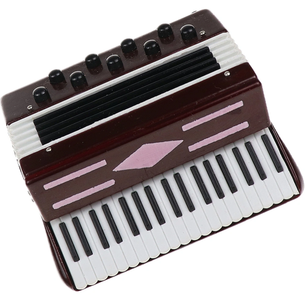 Simulated Accordion Figurine Wooden Mini Accordion Craft Tiny Accordion Ornament