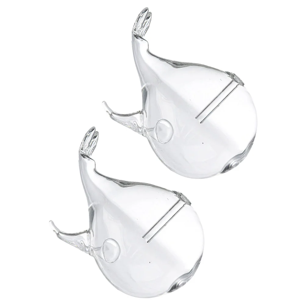 2pcs Whale Shape Oil Lamp Delicate Oil Lamp Decor Desktop Glass Oil Lamp Adornment