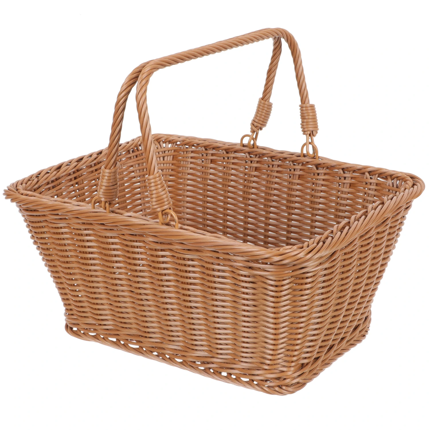 Woven Basket Handheld Fruits Basket Camping Picnic Food Basket Handheld Woven Basket Vegetable Basket
