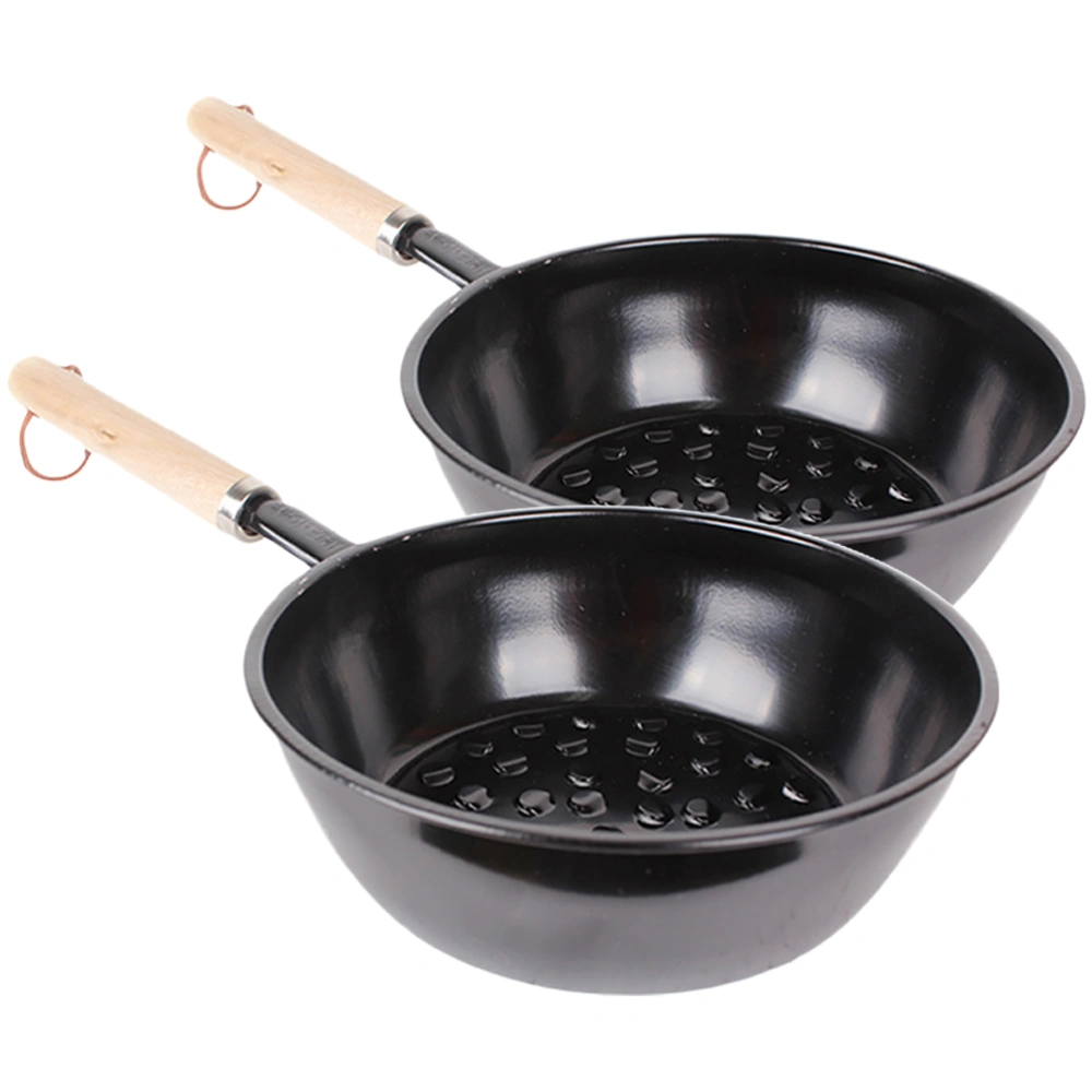 2Pcs Charcoal Burner Camping Burner Pot Outdoor Charcoal Burning Pot Barbecue Charcoal Tool