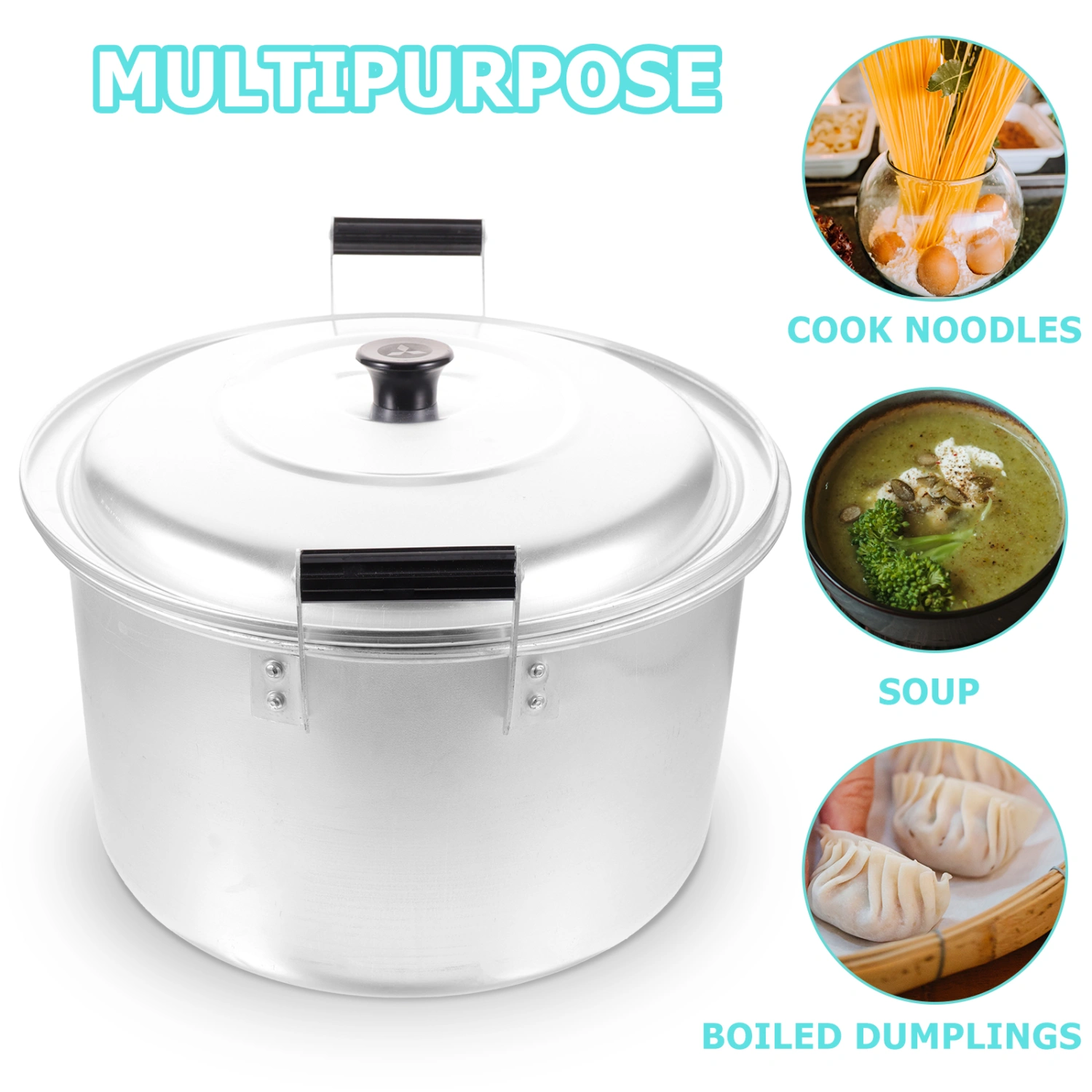 1 Set of Practical Stockpot Home Soup Pot Kitchen Food Cooking Pot Soup Pot with Cover