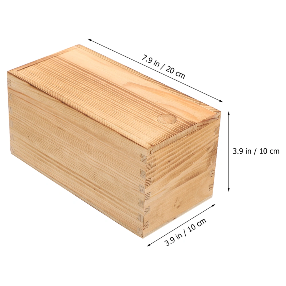 2pcs Wood Box Wood Packing Box Wood Storage Case Sliding Lid Wood Storage Box for Jewelry