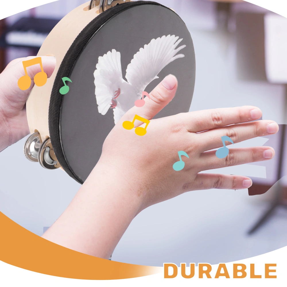 Double Row Bell Church Tambourine Church Tambourine Kids Handheld Tambourine Musical Instrument