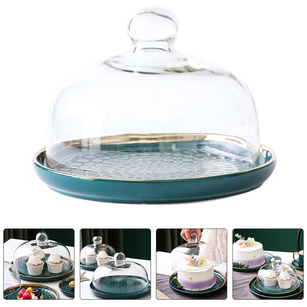 Cake Serving Tray Clear Cake Dome Elegant Display Plate Durable Cake Cover Serving Tray for Restaurant