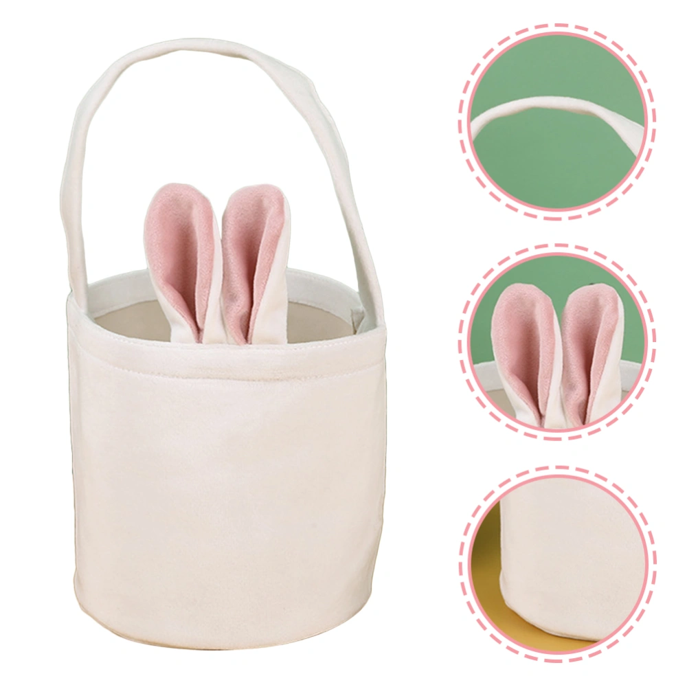 2pcs Easter Gift Bags Bunny Ear Treat Bags with Handles Party Favor Bags Goodies Bags