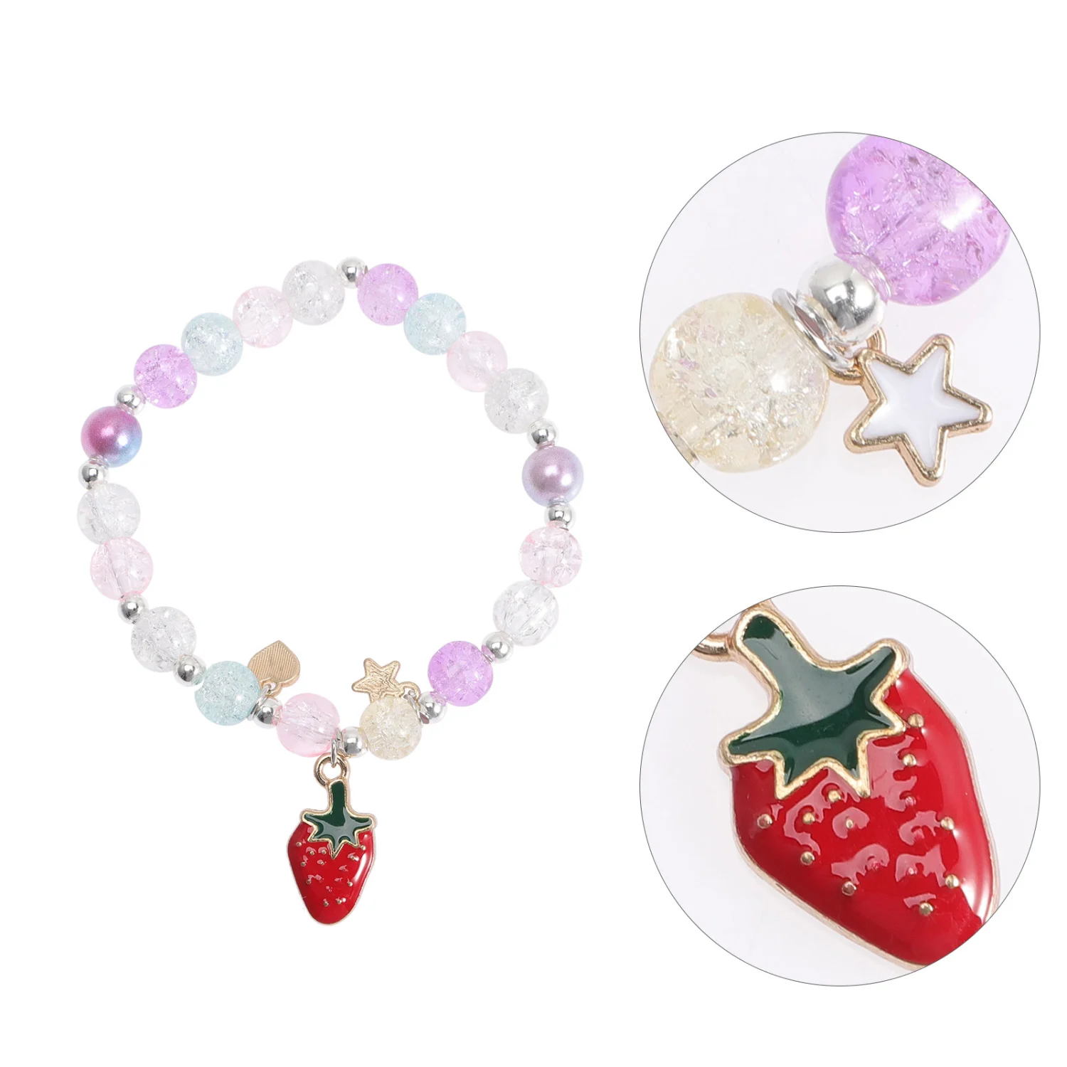 Strawberry Bracelet Girls Crystal Beads Bracelet Girls Bracelet Gift Friendship Gift