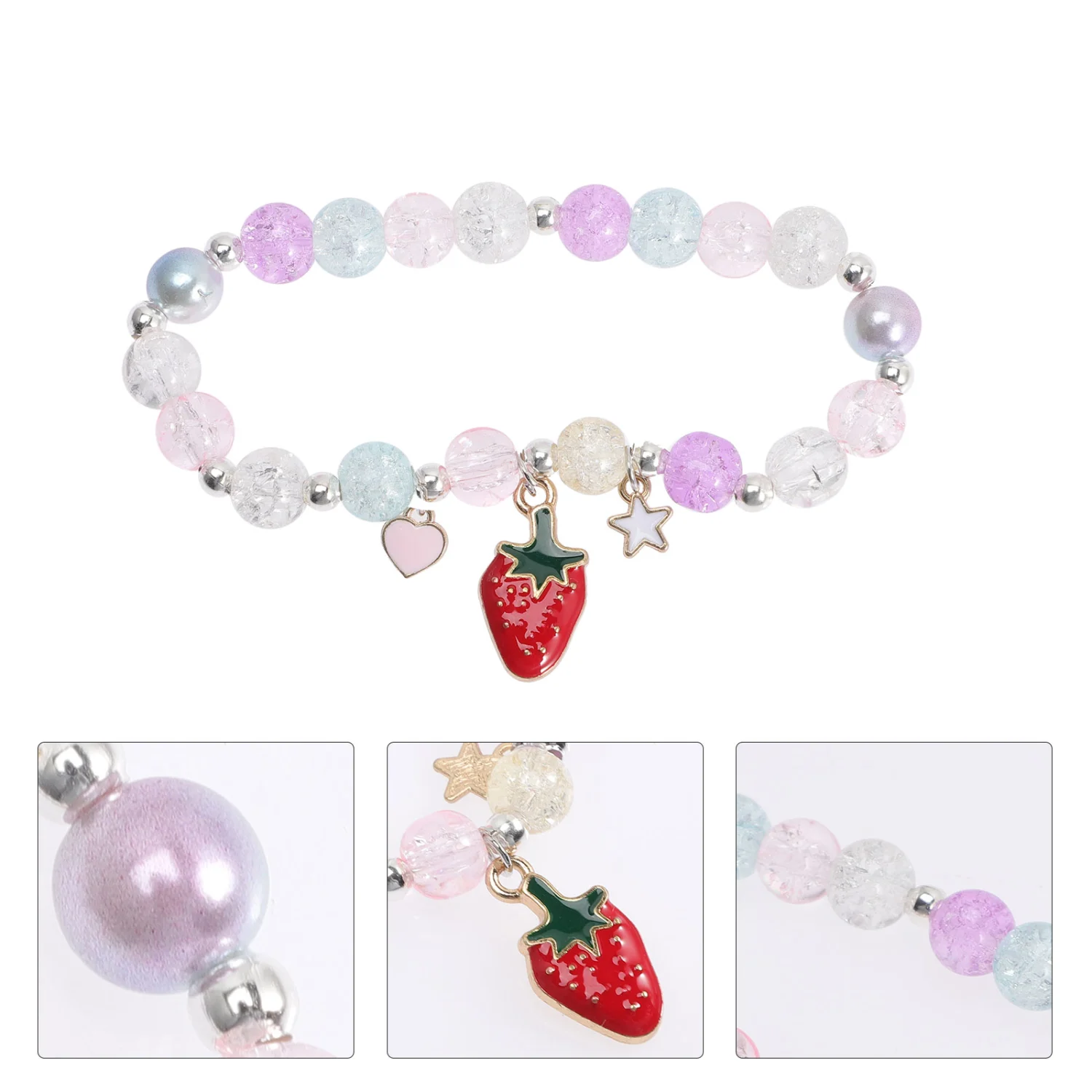 Strawberry Bracelet Girls Crystal Beads Bracelet Girls Bracelet Gift Friendship Gift