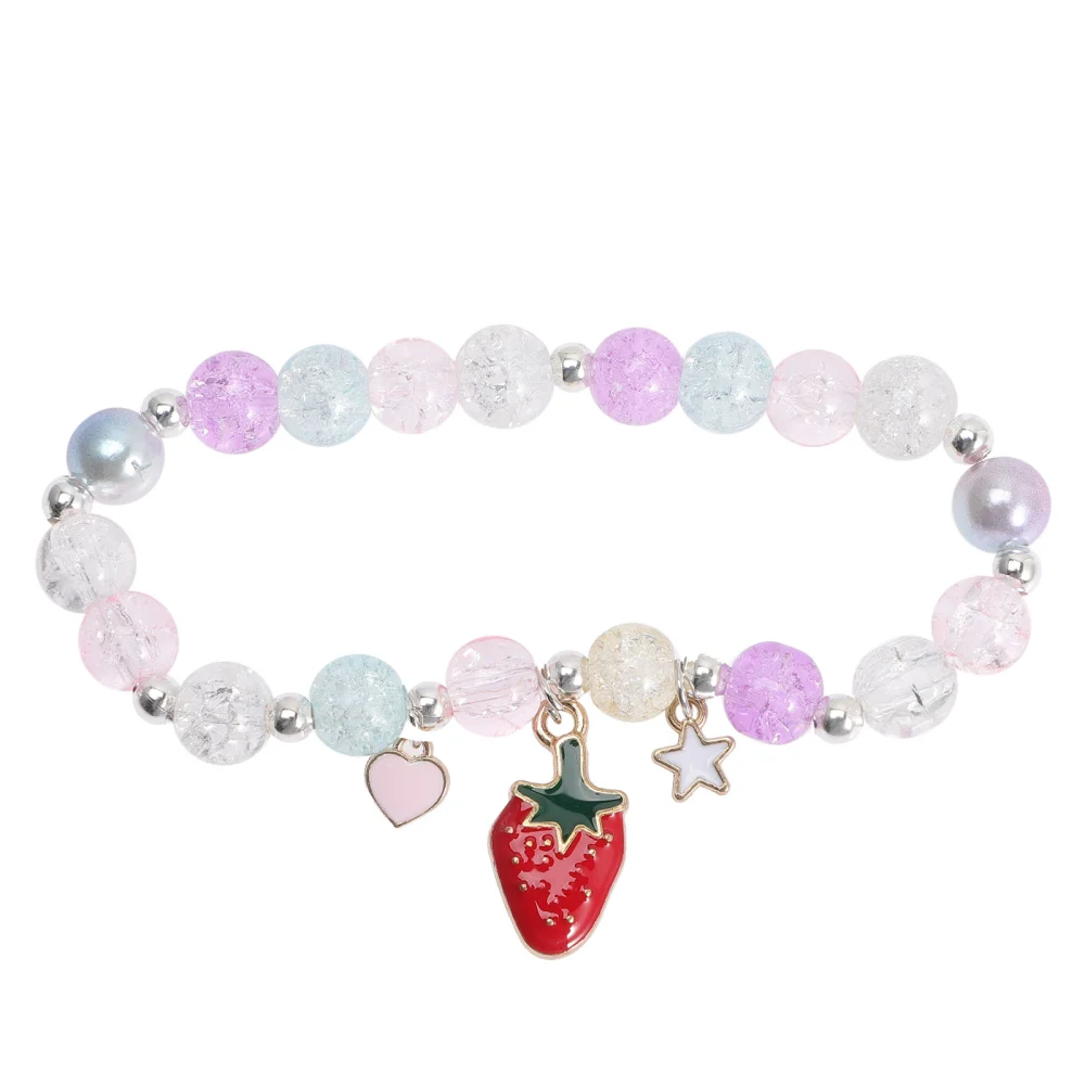 Strawberry Bracelet Girls Crystal Beads Bracelet Girls Bracelet Gift Friendship Gift