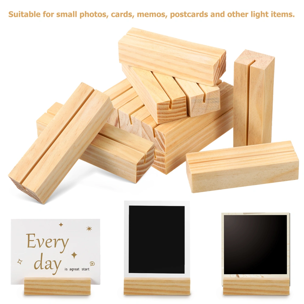 30 Pcs Wooden Card Holders Table Number Menu Holders Name Plate Stands Place Card Holders for Wedding Party Decoration