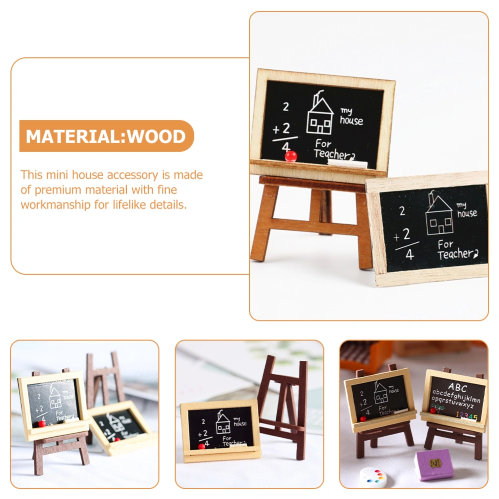 1 Set of Decorative Mini Easels Wear-resistant Blackboard Models Desktop Easel Models