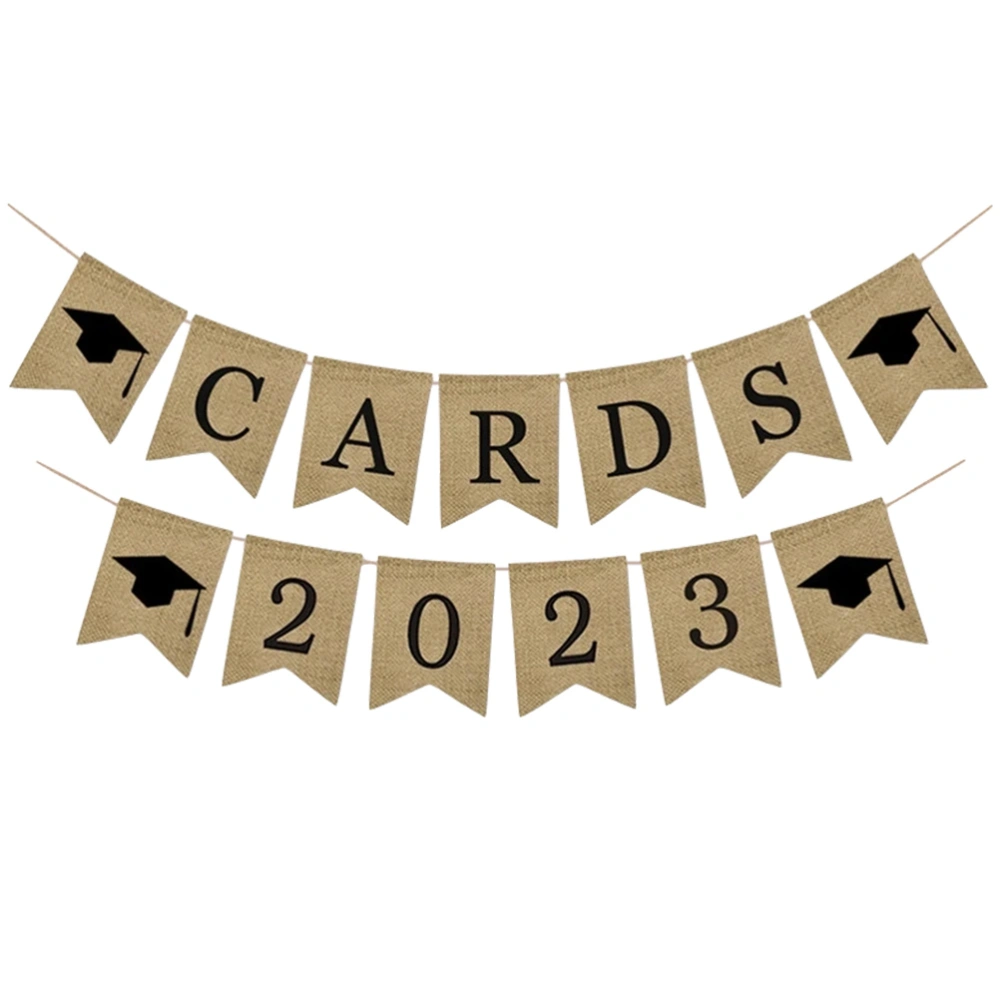 1 Set 2023 Graduation Banner Grads Banner Decoration Graduation Themed Banner Bunting Decoration