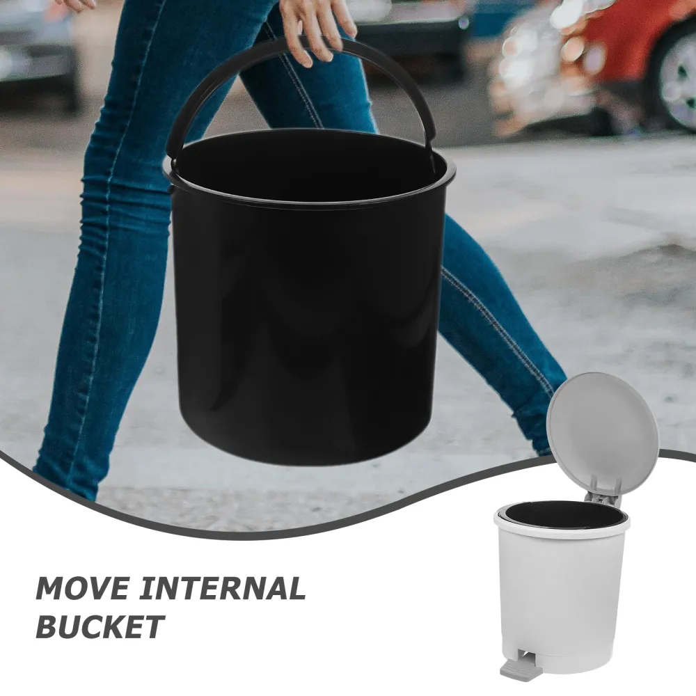 Daily Use Household Trash Can Pedal Design Large Garbage Bucket Removable Waste Bin With Inner Bucket