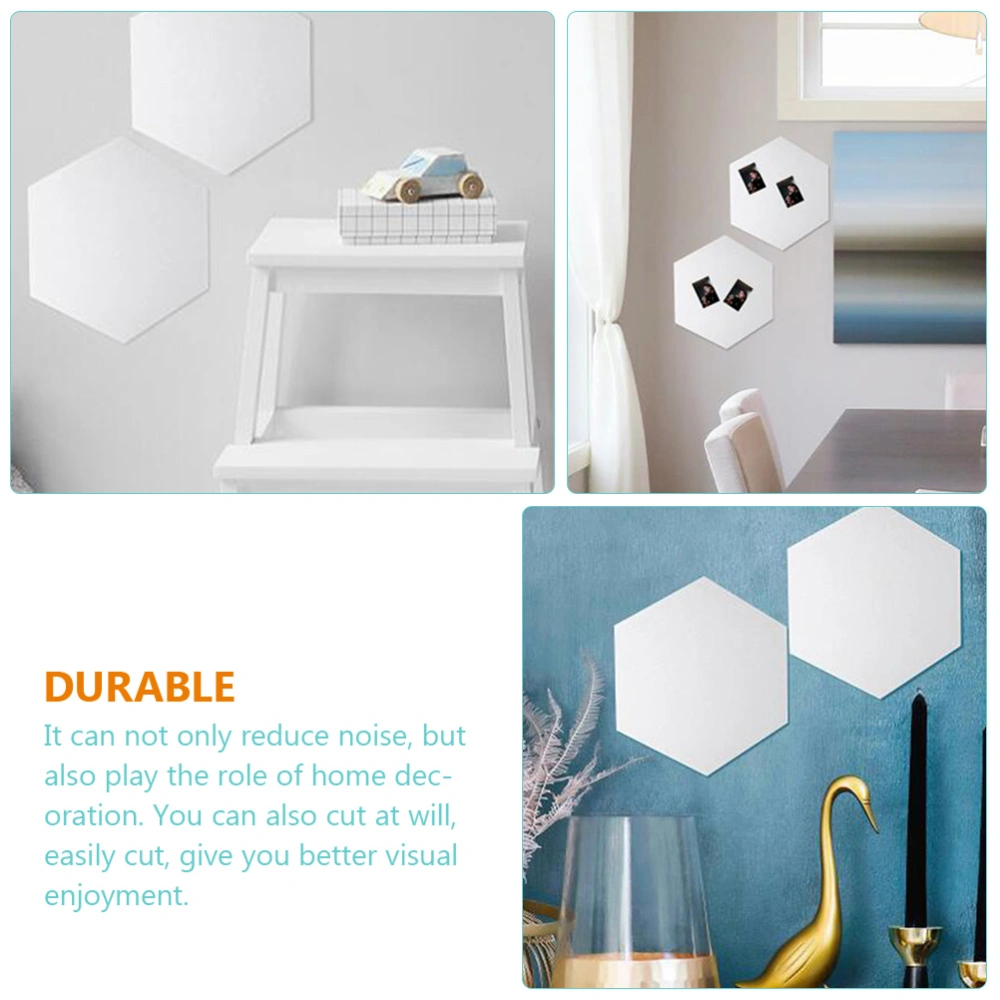 12pcs Multi-functional Wall Decorative Sticker Insulated Sound Panel Hexagon Diy Wall Decal