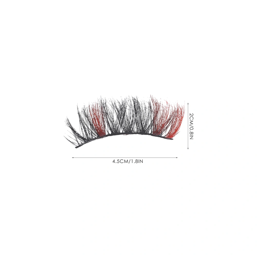 5 Pairs Makeup Lash Strip Curly Eyelashes Strip Colorful End Eyelash Makeup Eyelash Makeup Supplies