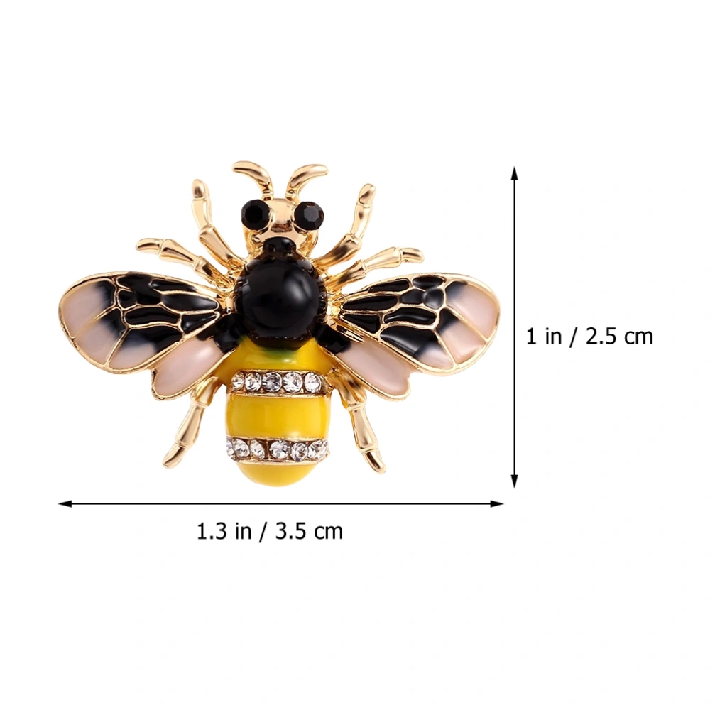 2pcs Bee Brooch Honey Bee Brooch Pin Clothing Lapel Pin Women Clothing Ornament