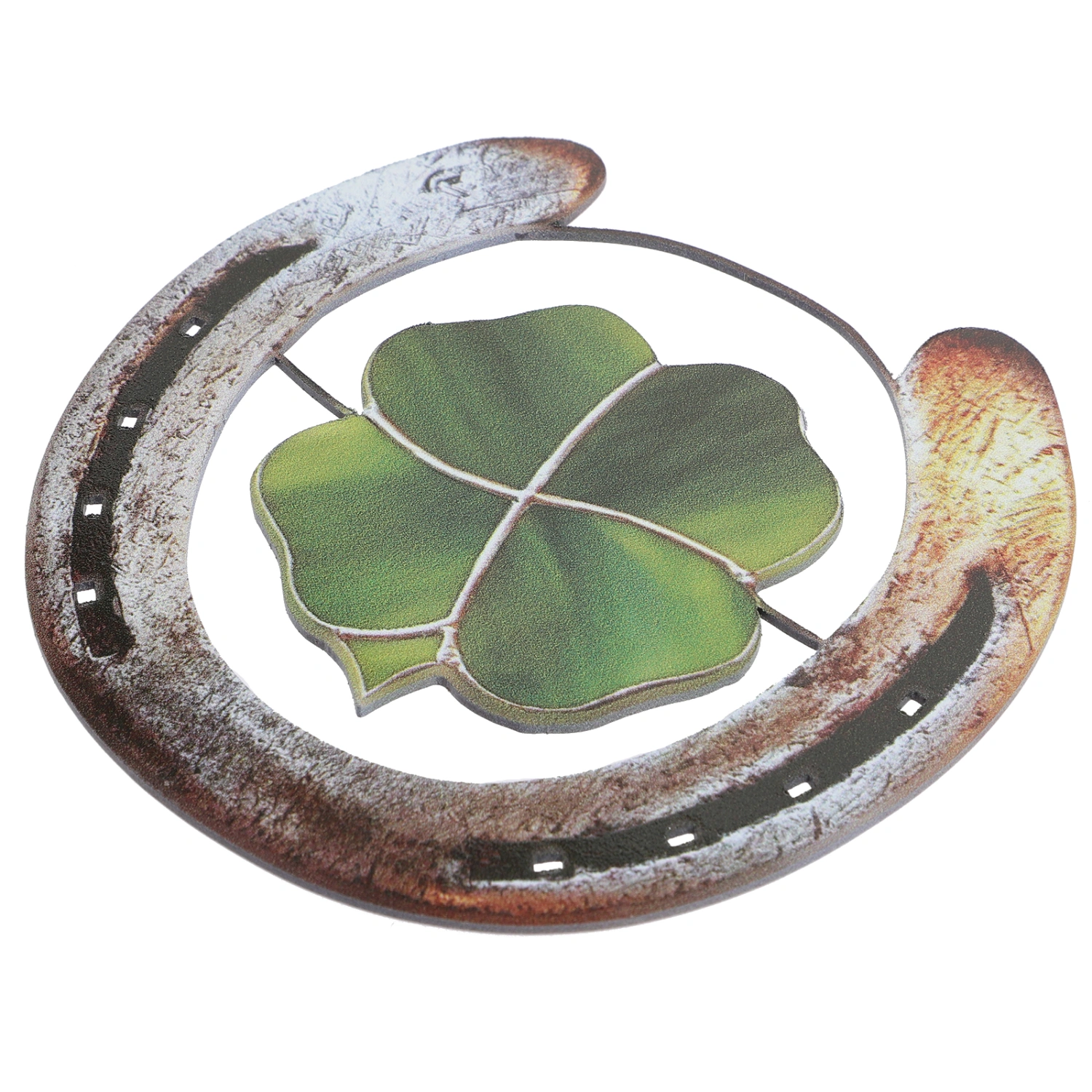 Four Leaf Clover Horseshoe Decor Horseshoe Art Pendant Decoration Wall Art Decor