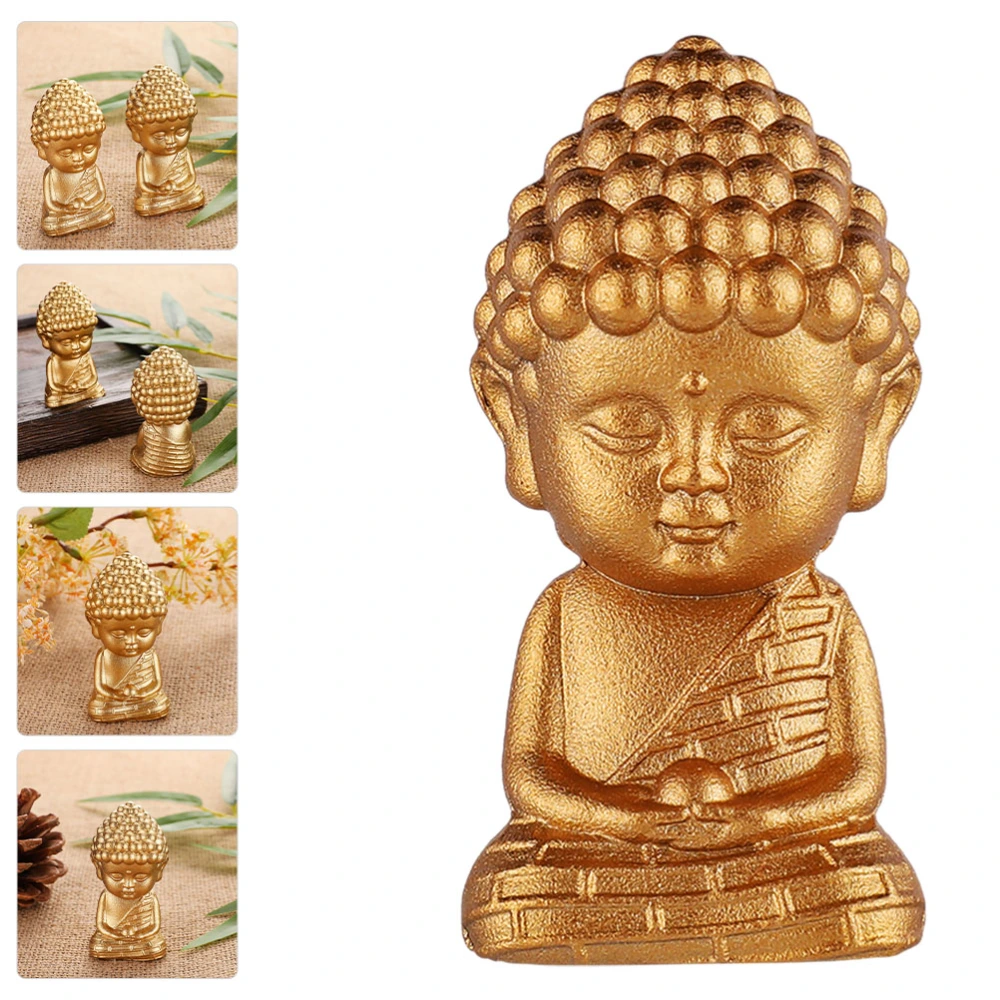 Brass Buddha Figurine Desktop Adornment Buddha Sculpture Brass Buddha Statue