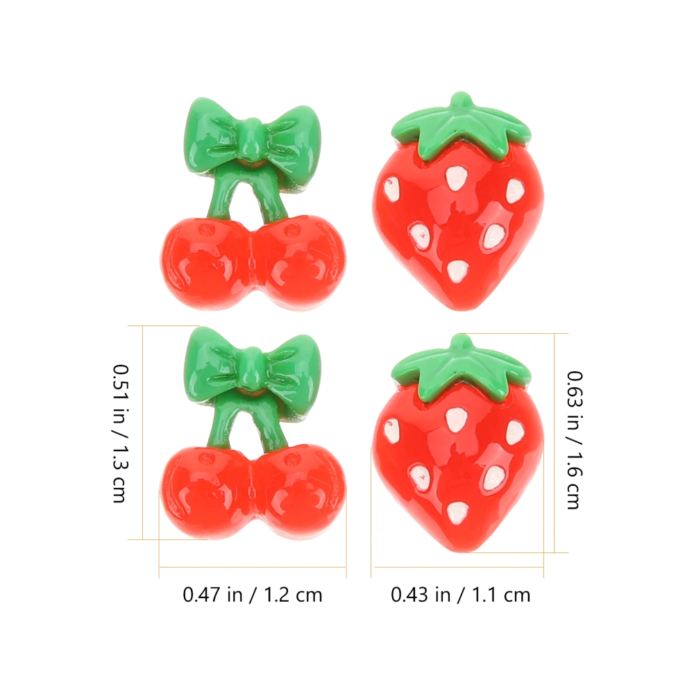 60Pcs Fruit Nail Art Slices Resin Making Charms Fruit Slices Nail Art Decorations