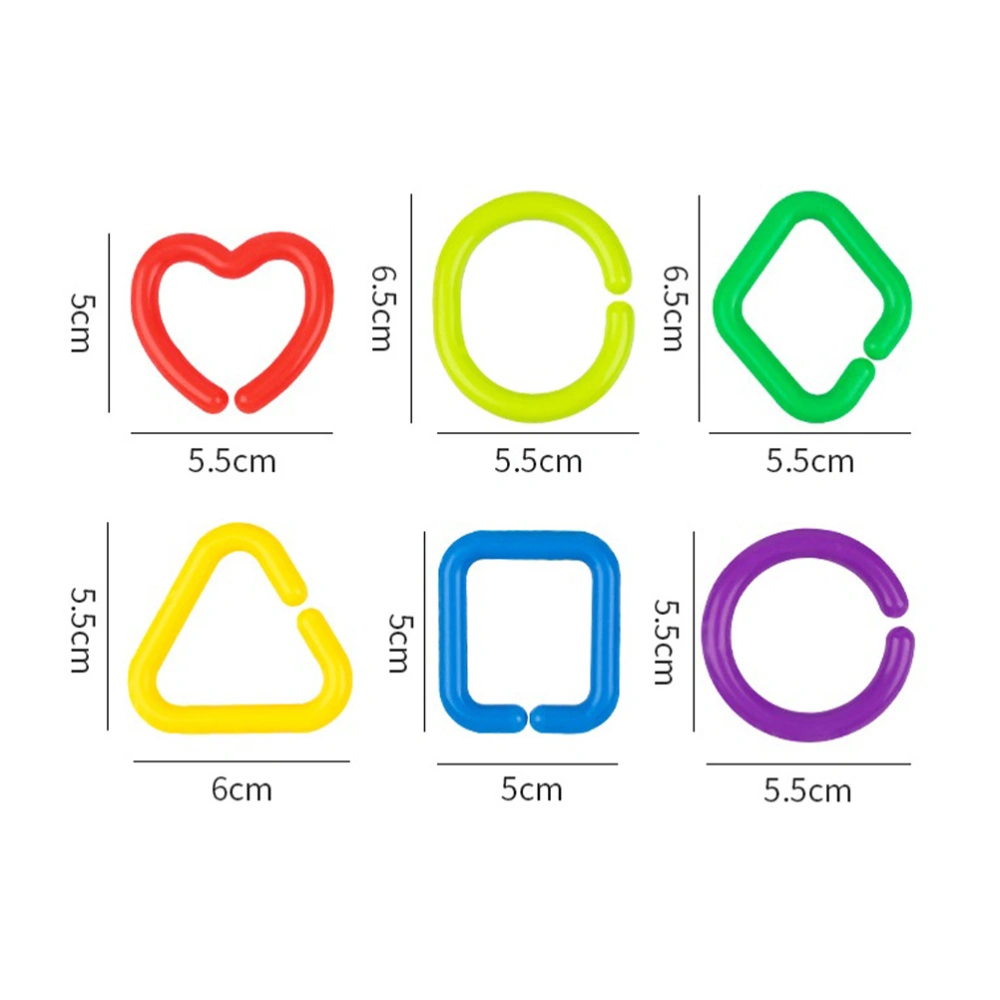 35pcs Baby Links Rings Geometric Linking Chains Ring Toys Infants Hand Toys