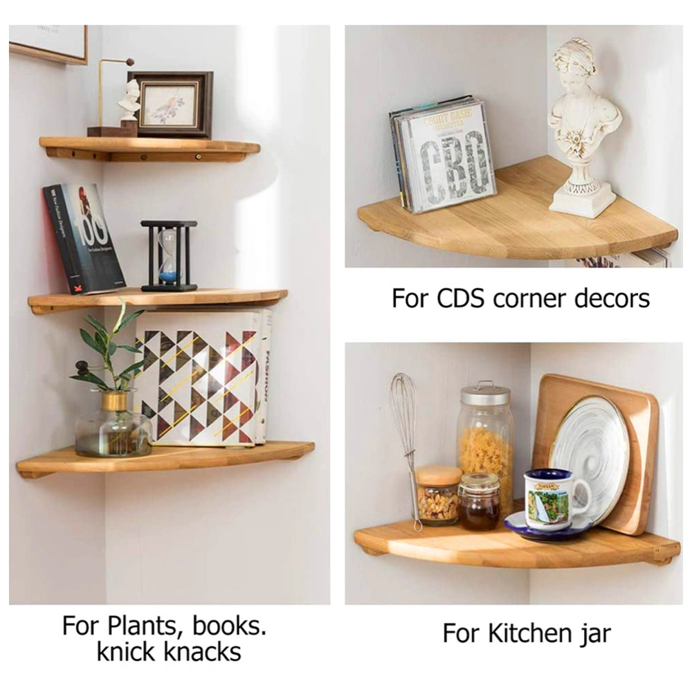 1 set of Floating Corner Shelf Multi-functional Floating Wall Shelf Plant Holder Shelf