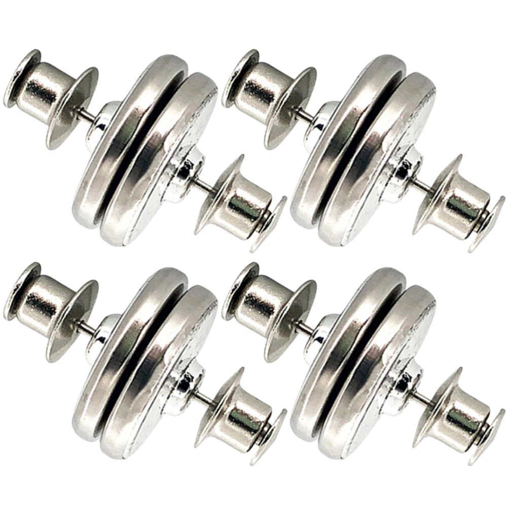 4 Pair of Universal Curtain Magnets Closure Button Curtain  Magnetic Invisible Holdback Button