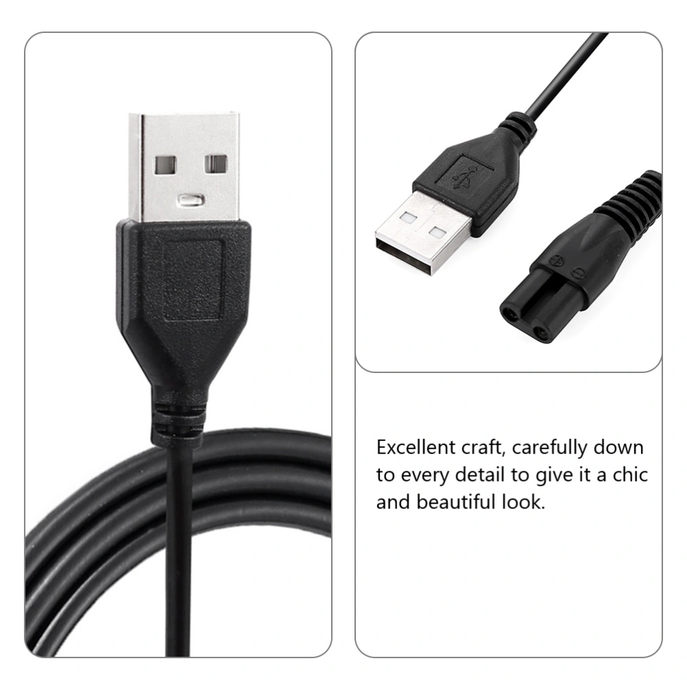 2pcs Razor Power Cord Electric Razor Cord Usb Razor Charging Cable Accessory