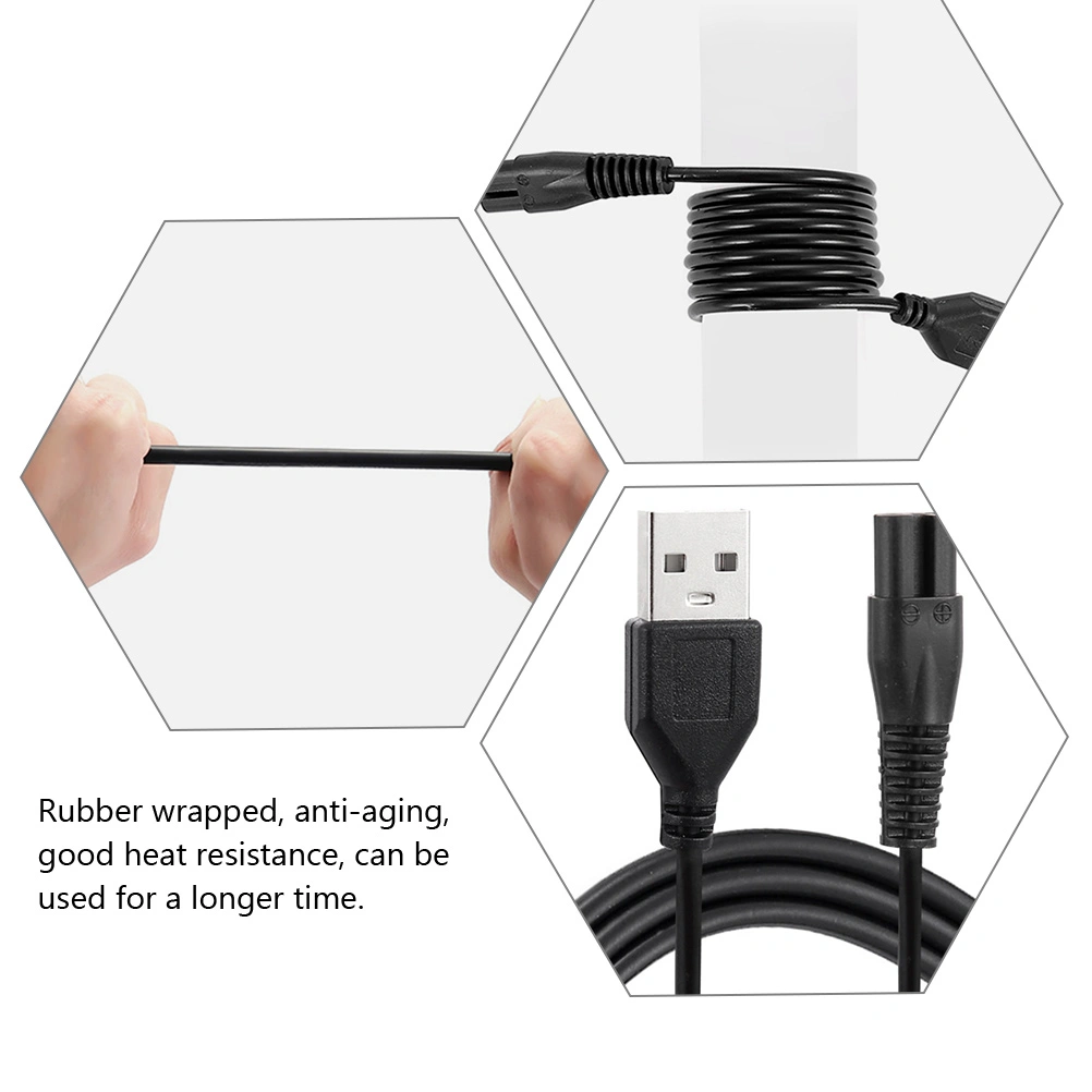 2pcs Razor Power Cord Electric Razor Cord Usb Razor Charging Cable Accessory