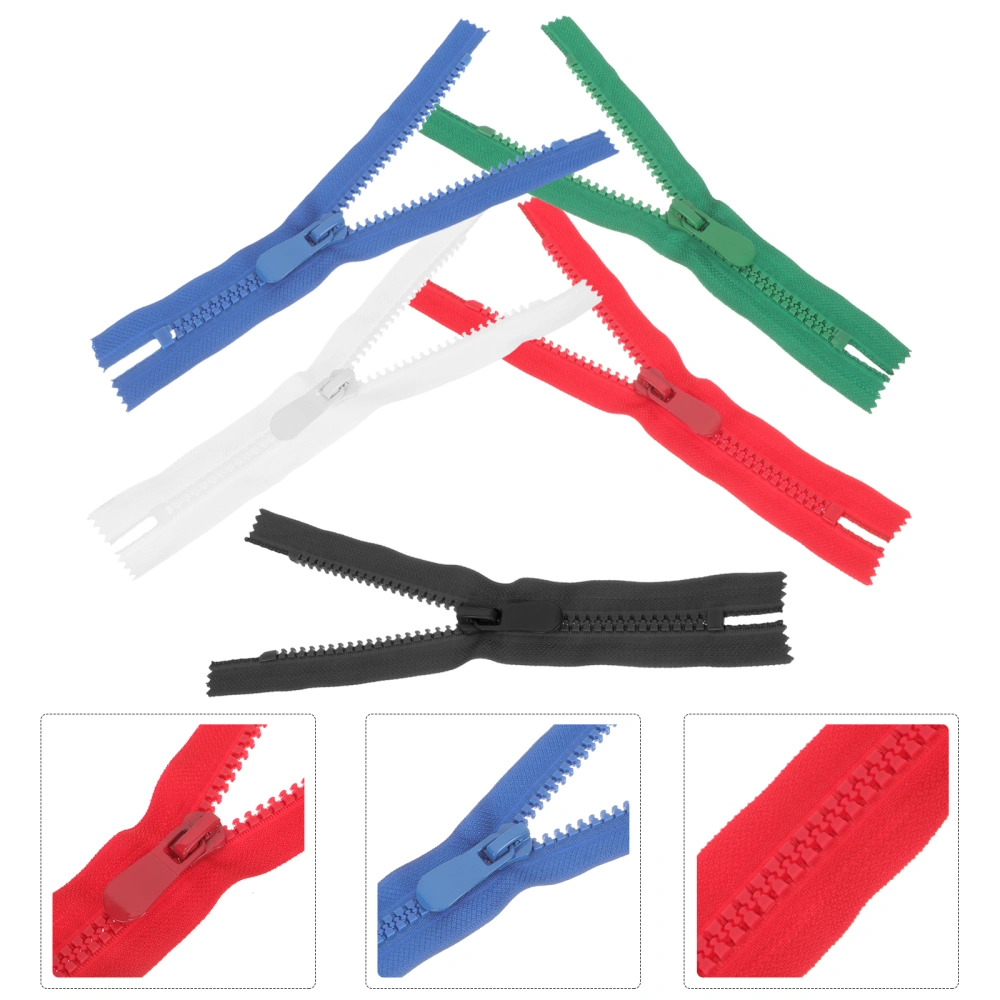 5Pcs Sewing Zippers Strips Colorful Zippers Pulls for Sewing Zipper Strap Clothing Zipper Material