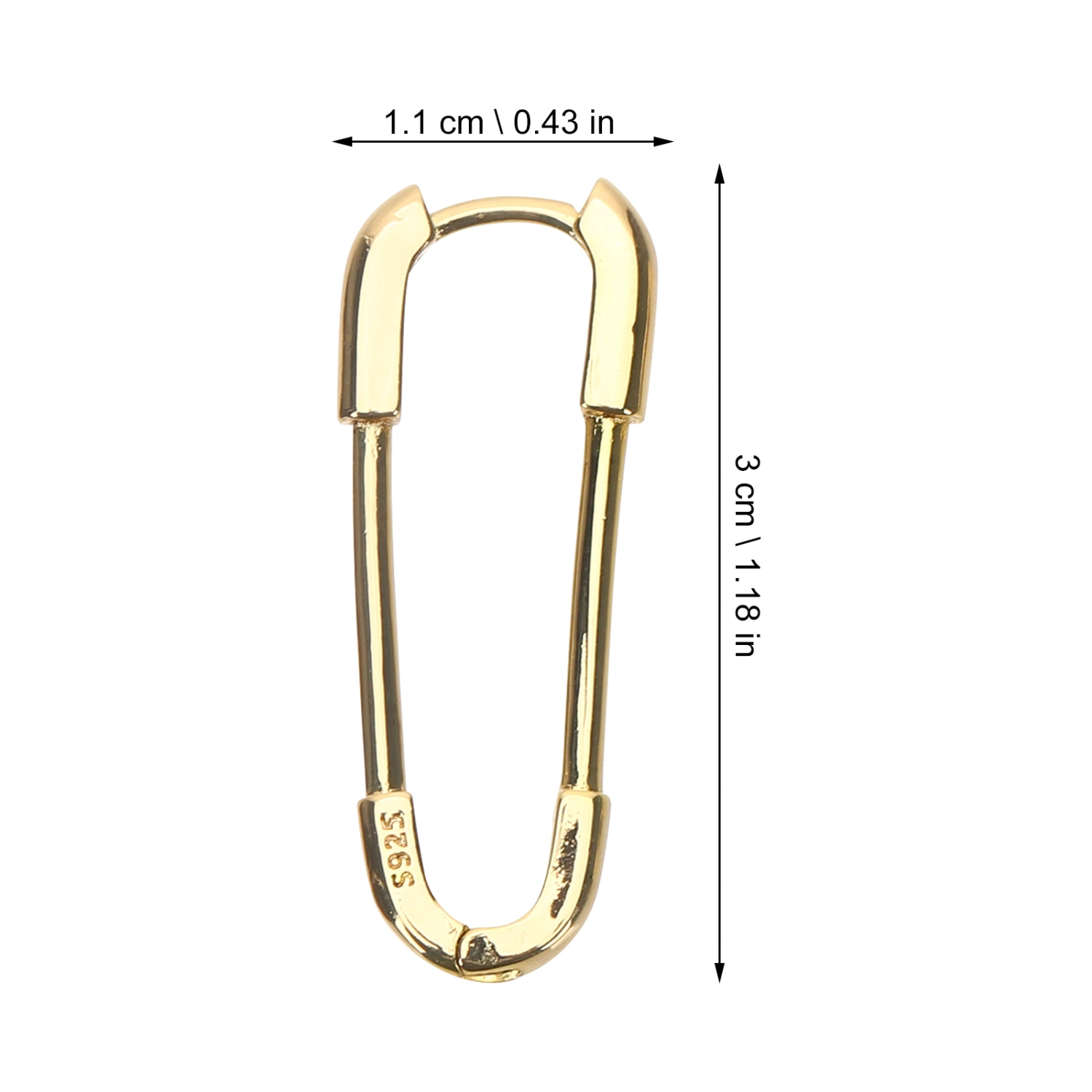 1 Pair Safety Pin Earrings Women Paper Clip Earrings Fashionable Ear Jewelries