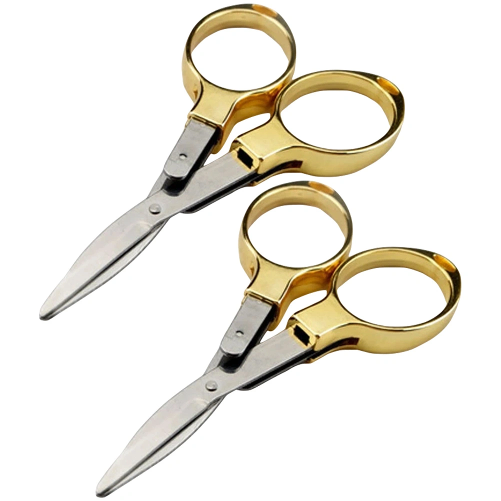 2pcs Folding Scissors Travel Scissors Small Scissors Safe Scissors Portable Scissors