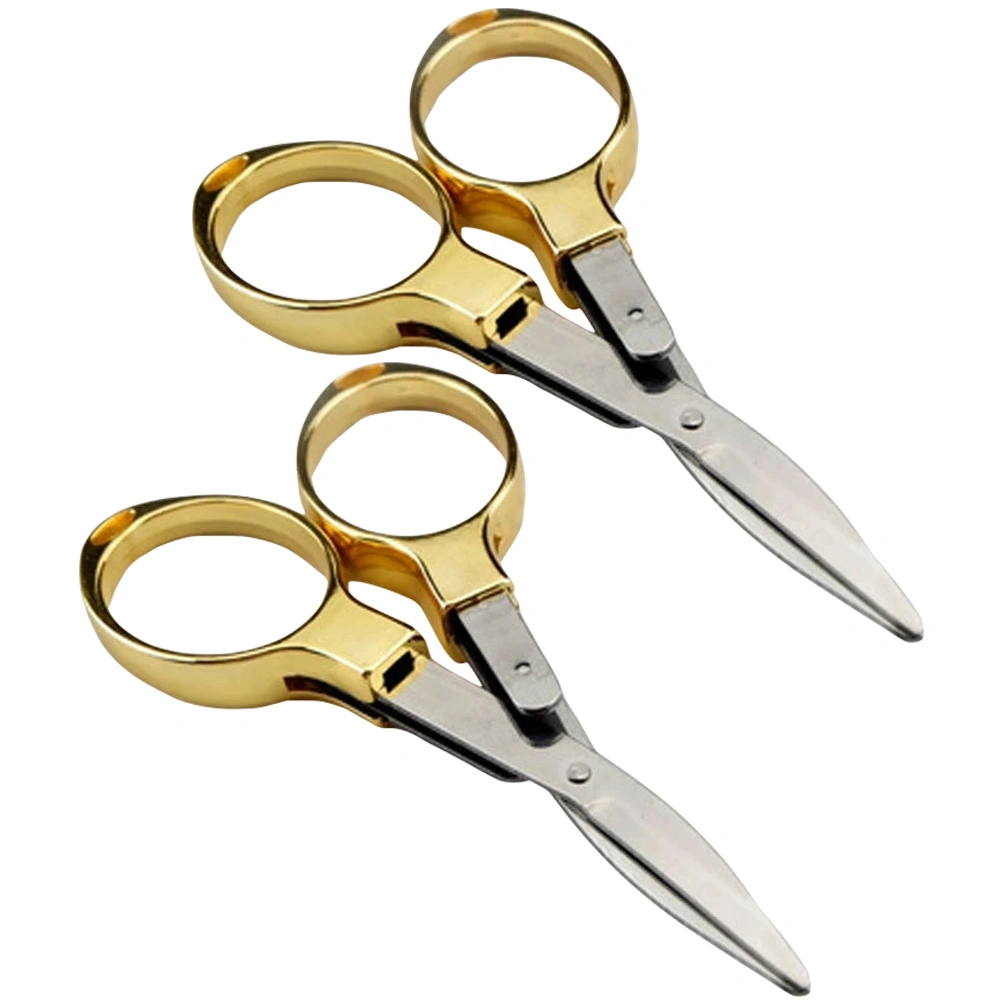2pcs Folding Scissors Travel Scissors Small Scissors Safe Scissors Portable Scissors