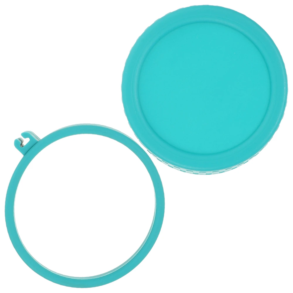 1 Set Mason Jar Leak-proof Lids Mason Jar Lids Canning Jar Plastic Lids with Silicone Ring