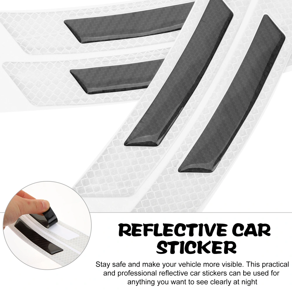 2 Sets of Reflective Car Stickers Reflective Warning Stickers Reflective Car Door Stickers Car Stickers