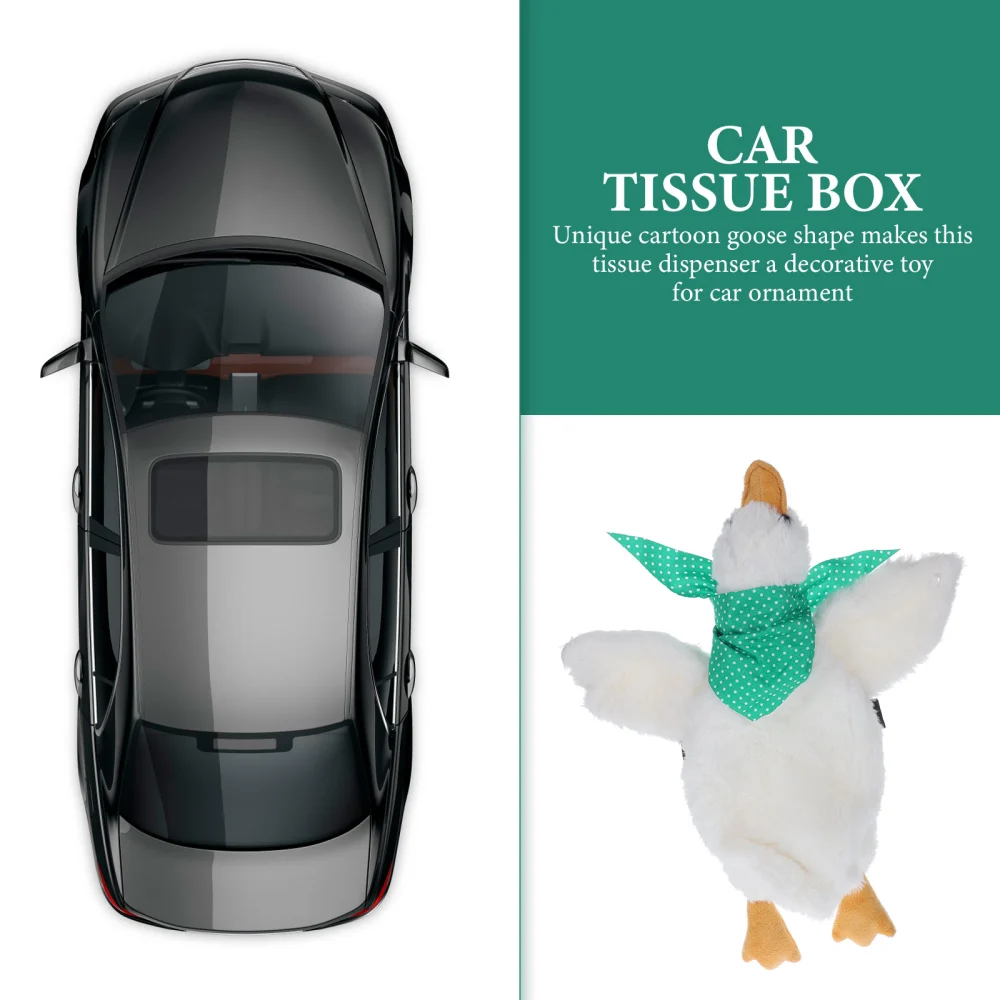 Creative Vehicle-mounted Tissue Dispenser Unique Goose Shape Tissue Storage Container