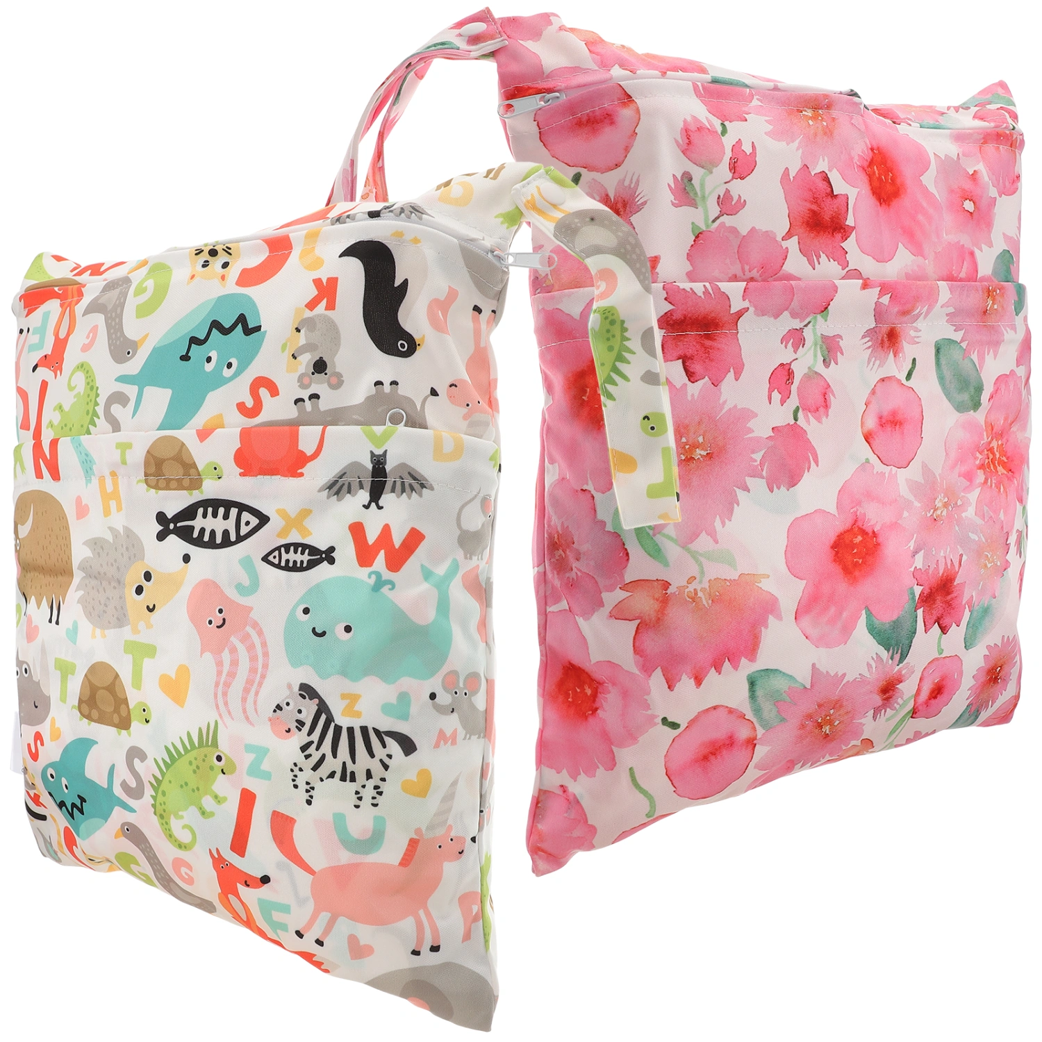 2Pcs Baby Stroller Diaper Bag Travel Swim Gym Bag Travel Storage Bag Organizers