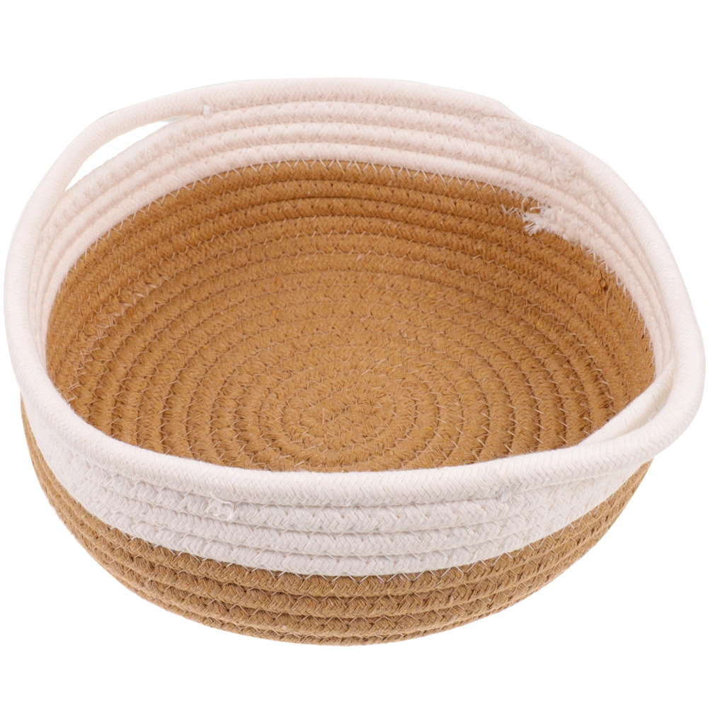 Empty Storage Basket Cotton Rope Basket Small Toy Bin Woven Storage Basket