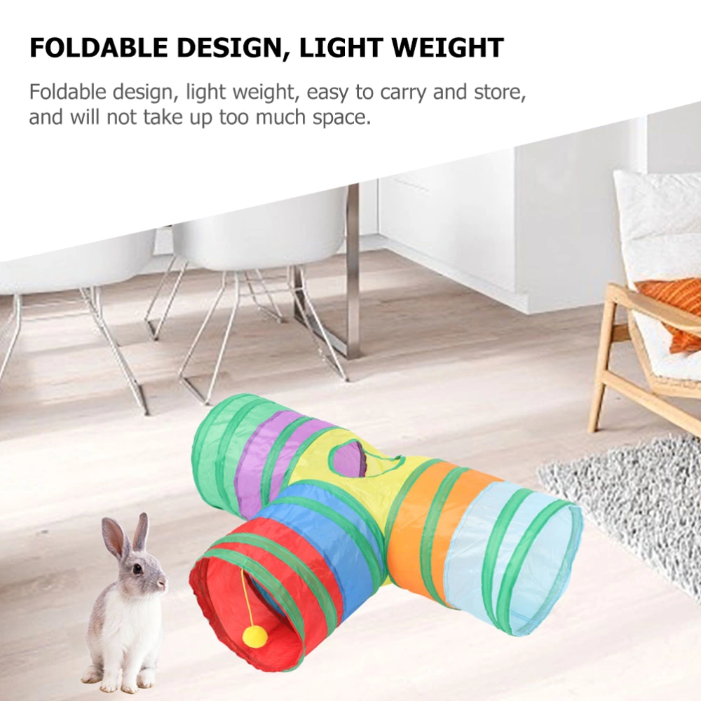 Foldable Bunny Tunnel Interactive Hamster Tunnel Hamster Hiding Tunnel Bunny Tube Toy