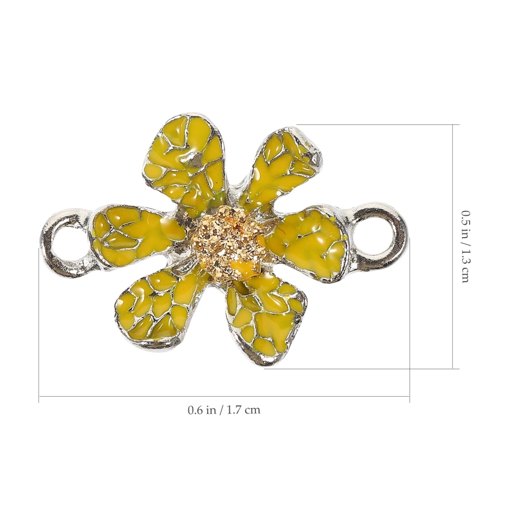 30pcs Alloy Flower Charms Jewelry Making Charms Bracelet Craft Accessories