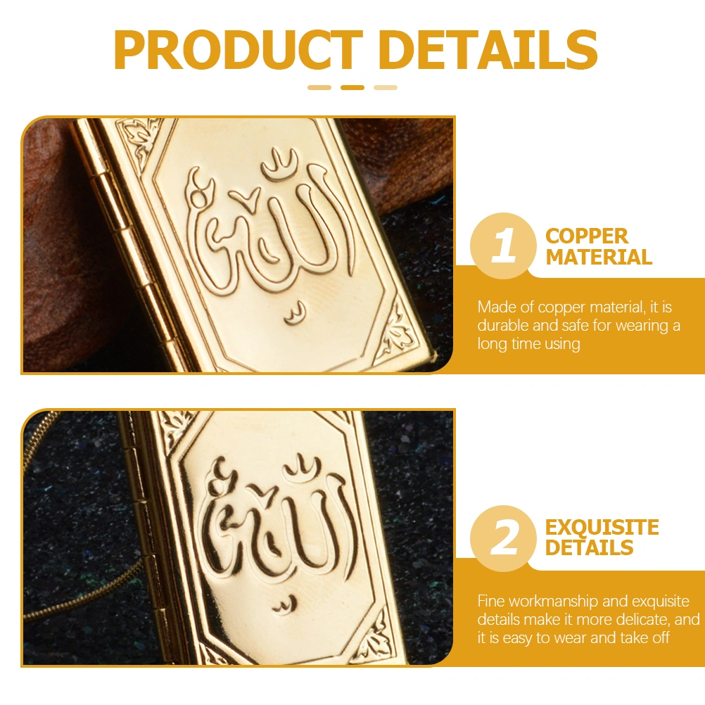 Locket Necklace Allah Necklace Picture Locket Pendant Necklace for Women