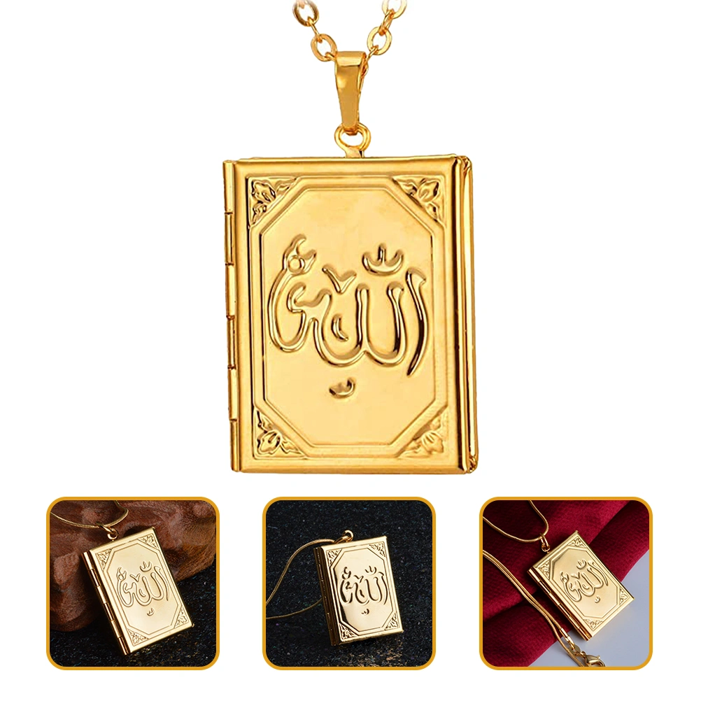 Locket Necklace Allah Necklace Picture Locket Pendant Necklace for Women