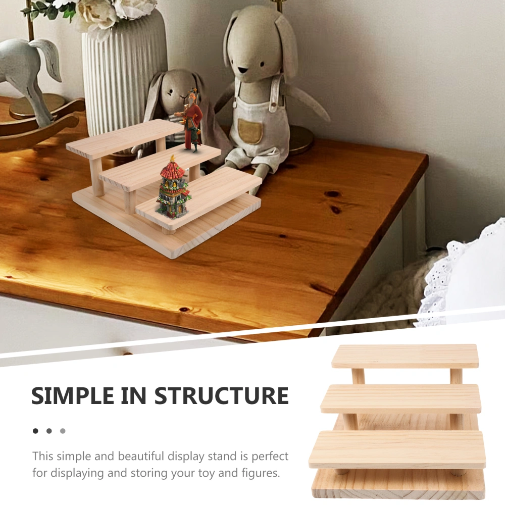 Riser Display Stand Tiered Wood Display Stand Collection Display Riser Shelf